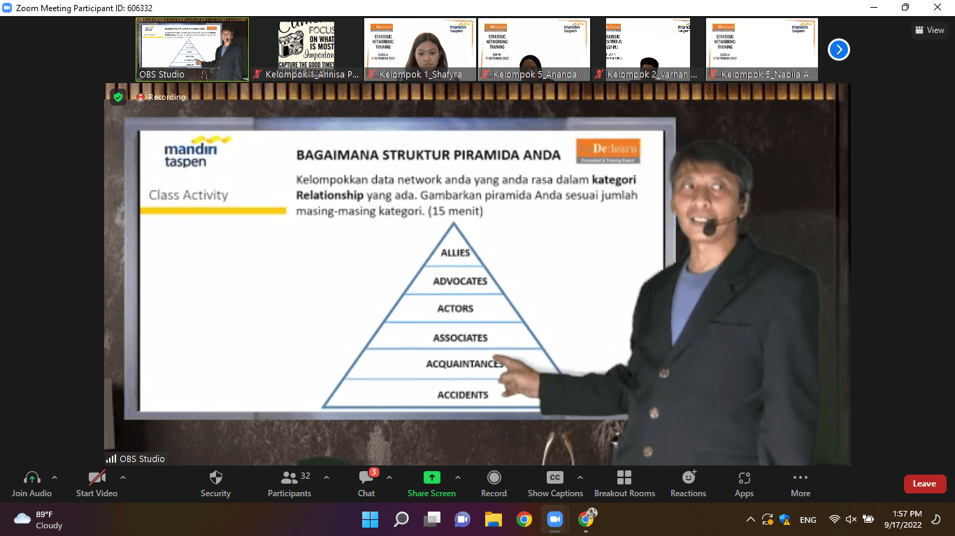 Online training session